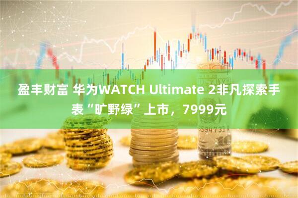 盈丰财富 华为WATCH Ultimate 2非凡探索手表“旷野绿”上市，7999元